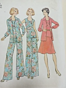 1970s Simplicity 6854 Miss Wide Leg Pant/Jacket/Tank SZ 18/20 B: 40-42" Uncut FF - Bild 1 von 7