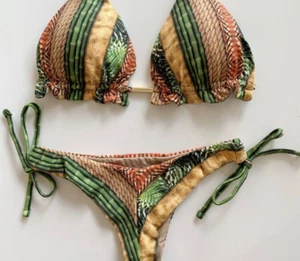 Neu Bademode Damen Bikini Set Blumen Brasilianischer Badeanzug Badeanzug Strand BH - Bild 1 von 22