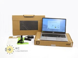 Acer Chromebook 315 15.6" Intel Celeron N4500 4GB RAM 64GB eMMC (Pure Silver) - Picture 1 of 9
