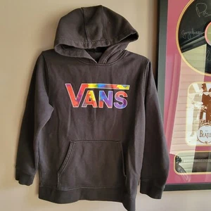 VANS Classic Tie-Dye Logo Boys Hoodie Size Large Color Black Long Sleeve - Picture 1 of 8