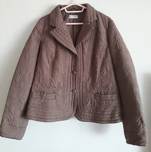 La Redoute Anne Weyburn Brown Floral Quilted Blazer Jacket, M - Picture 1 of 11