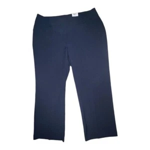 Alfani Plus Size Curvy Bootcut Tummy-Control Pants Modern Navy 22W NWT - Picture 1 of 16