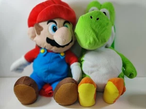 Super Mario Bros & Green Yoish Plush Backpack Bag Plushie w/ zipper NINTENDO🤩😍 - Picture 1 of 12