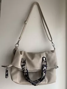 Olivia Miller Shoulder Crossbody Bag Tote Fold Over Purse Adjustable Strap Tan - Picture 1 of 12