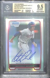 2012 Bowman Chrome Refractor Autograph BCP88 Anthony Rendon No 12 of 500 BGS 9.5