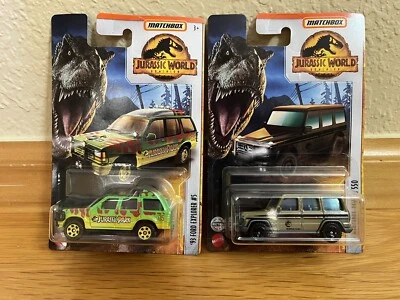Lote 2 Matchbox Jurassic World Dominion 2022 Mercedes Benz G550 #5 Ford Explorer Foto 1 de 4