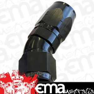 Aeroflow AF557-16BLK Alloy 30 Deg Hose End -16AN Black Cutter Style Full Flow - Picture 1 of 3