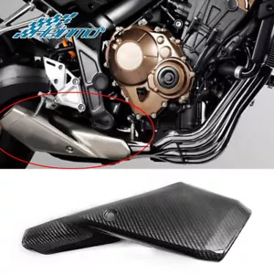 For 2019-2021 2022 CB650R CBR650R Carbon Fiber Exhaust Muffler Heat Shield Cover - Picture 1 of 7