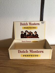 Dutch Masters Perfecto Empty Vintage Cardboard Cigar Box Holds 50, 15 cents