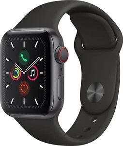 Apple Watch Series 5 Cellular 40 mm Aluminum Space Gray Sport Band Black New Original Packaging - Picture 1 of 3