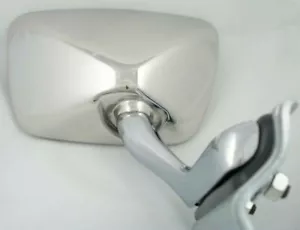 Mercedes W114 W115 New STAINLESS RIGHT Side Mirror & KIT - Picture 1 of 2