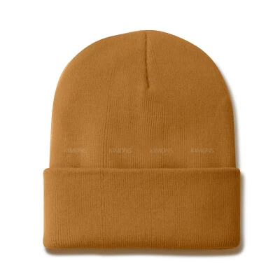 Gorro Gorra Tejido Liso Esquí Calavera Puño Invierno Cálido Slouchy Hombres Mujeres CF Unisex Foto 1 de 4