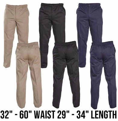 NEW MENS BRANDED DUKE BASILIO STRETCH 32"-60" WAIST RUGBY GOLF WORK TROUSERS