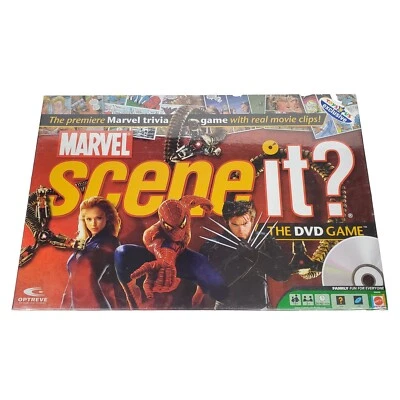 Marvel Scene It? DVD Board Game 2007 Toys R Us Exclusive Spiderman X-Men Trivia - Image 1 of 4