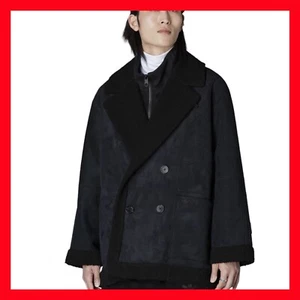 $500 Adidas BLUE Version Oversized Sherpa Jacket HM5111 Black Men's Size Medium - Picture 1 of 10