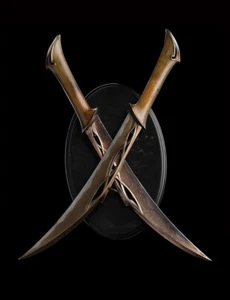 Weta Tauriel Elf Dagger Life Size Prop Replica Pair Hobbit Lord of the Rings NEW - Picture 1 of 6