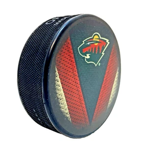 Minnesota Wild Stitch Series Collectible Hockey Puck With Nordy Mascot Emblem - Picture 1 of 7