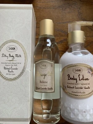 Молочный лосьон и масло пачули лаванда и ваниль SABON набор из 3 штук - Изображение 1 из 4