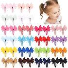 40Pcs Snap Baby Hair Bows Clips For Girls Grosgrain Ribbon Fully Wapped 2 Inch