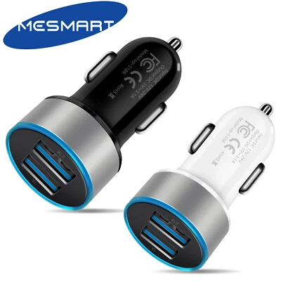 Adaptador Cargador Coche Doble USB Enchufe LED Para Samsung Galaxy A33 A50 A51 A52 A53 5G Foto 1 de 4