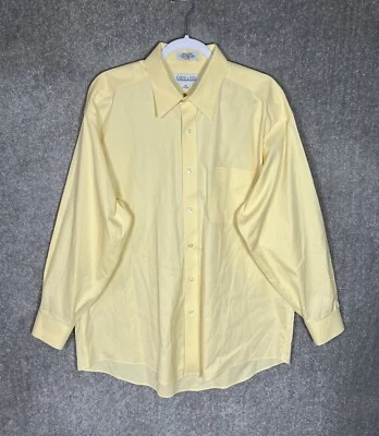 Camisa Oxford Masculina Joseph & Feiss Botões Tamanho 16.5 32/33 Amarela Perfeita - Imagem 1 de 4