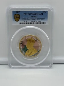 PCGS PR68DCAM.100° anniversario 1917-2017 mezzo dollaro Master Club 2 oz argento 50 c - Foto 1 di 2