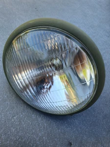 Faro delantero Harley WL WLA WLC UL FLATHEAD verde militar Cycleray 6V - Imagen 1 de 5