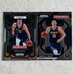 (2) Nikola Jokic 2023-24 NBA Panini Prizm Monopoly Base #1 & Insert #PS1 Cards - Picture 1 of 2