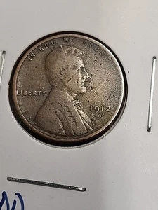 1912- S Lincoln Wheat Cent Penny V.G CONDITION Rare Coin - Picture 1 of 3