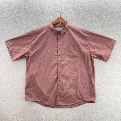 LL Bean Shirt Mens 2XL Red Chambray Made in Canada Outdoor Gorpcore Preppy Hike - Image 1 of 4