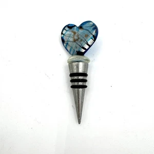Tapón de botella de vino con corazón de vidrio accesorio decorativo para vajilla de bar - Imagen 1 de 4