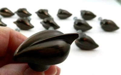 Lot of 16 Allen Roth Oval Cabinet Knobs Aged Bronze 1 1/2"   Preowned - Image 1 of 4