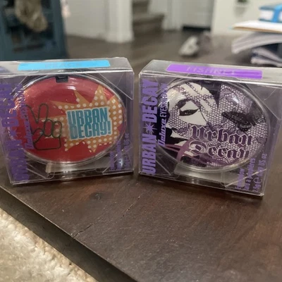 Urban Decay Deluxe Eyeshadow Compacts -  Fishnet & Peace - Purple & Blue NEW - Image 1 of 3