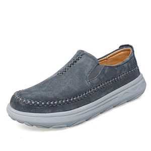 Zapatos informales de cuero genuino de primera capa estilo Fahion hechos a mano para hombre - Imagen 1 de 22