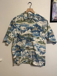Reyn Spooner Hawaiian Shirt Large US Air Force 60th Anniversary Hickam Air Force - Picture 1 of 7