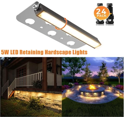 Pacote com 12 luzes de pavimentadoras de parede de retenção de iluminação LED 7" 5W 2700K quente - Imagem 1 de 4