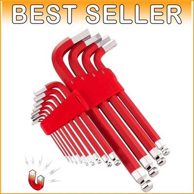 Versatile 13-Piece Hex Key Set - Magnetic, Long-Handled & Precision-Made Design - Image 1 of 4