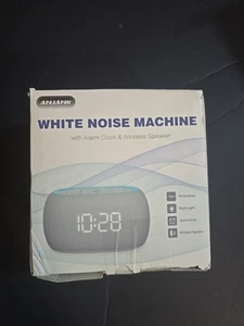 ANJANK White Noise Sound Machine Alarm Clock with Bluetooth Speaker, 21 Relaxing - Picture 1 of 1