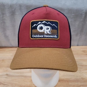Outdoor Research Baseball Cap Truckers Mesh OSFA Snap Back Red Tan Black - Picture 1 of 10