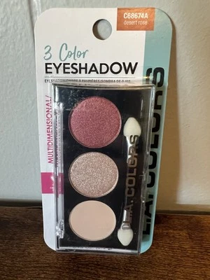 LA COLORS 3 Color Eyeshadow Palette w/ Applicator Desert Rose C68674 0.19 Oz NEW - Image 1 of 3