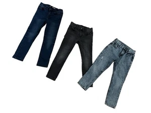 Bundle of 3 boys size 7 Blue and Black Jeans Classic Denim Bottoms - Picture 1 of 11