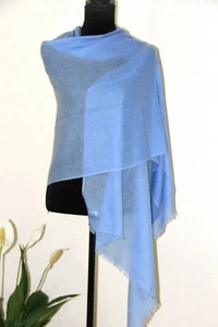 Pashmina Cashmere Shawl Scarf Wrap Wool Grey Solid Stole Soft New Women Classic  - Picture 1 of 70