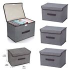 Canvas Foldable Storage Boxes With Lid Toy/Book Organizer