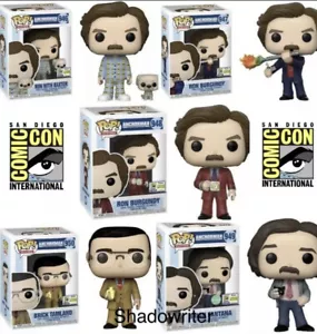 FUNKO POP ANCHORMAN SET OF 5 2020 SDCC, FANTANA WITH OFFICIAL STICKER! IN HAND! - Picture 1 of 12