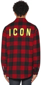 DSQUARED2 ICON Wool Blend Padded Checked Shirt Jacket Boy's 10 Years - Imagen 1 de 5