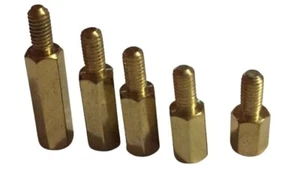 M3 Sechskant Messing Abstandshalter Stecker auf Buchse 6 mm - 15 mm Säule PCB Hauptplatine - Bild 1 von 5