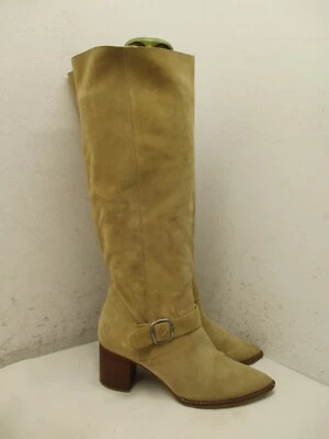 Free People Boots Womens Sz EU 40 Tan Suede Knee High Slouch Buckle Sty 2111147 - Image 1 of 4