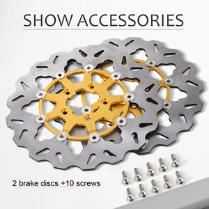 11.8" High-Carbon Floating Brake Rotors For Harley Touring Softail FXLR 06-up - Picture 1 of 6