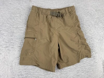 Pantalones Cortos Columbia Hombres Pequeños Beige Carga Forrados con Cinturón 100% Nylon Caminata Kayak Foto 1 de 4