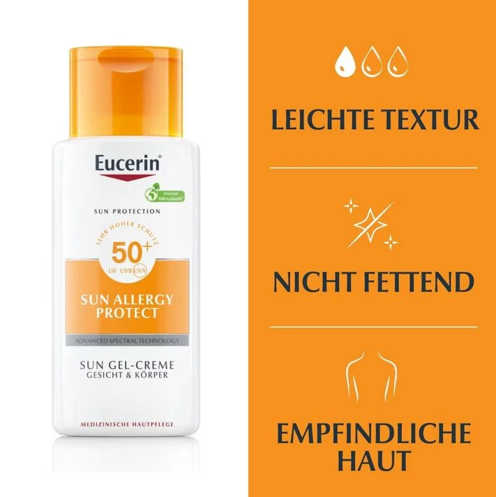 Eucerin Sun Allergy Protect Sun Gel-Creme LSF 50+, 150 ml , PZN 07415483